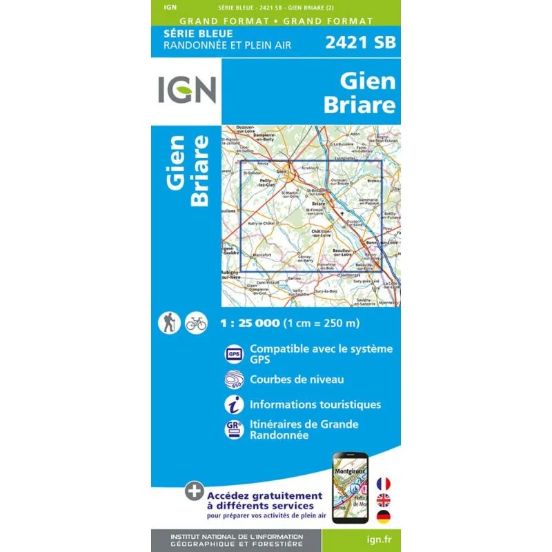 Carte Randonnée Briare | Série Bleue IGN