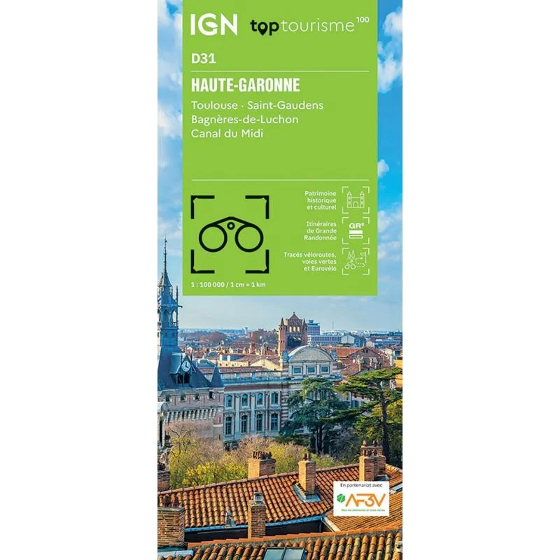Carte IGN Haute-Garonne TOP100D31 – TOP 100
