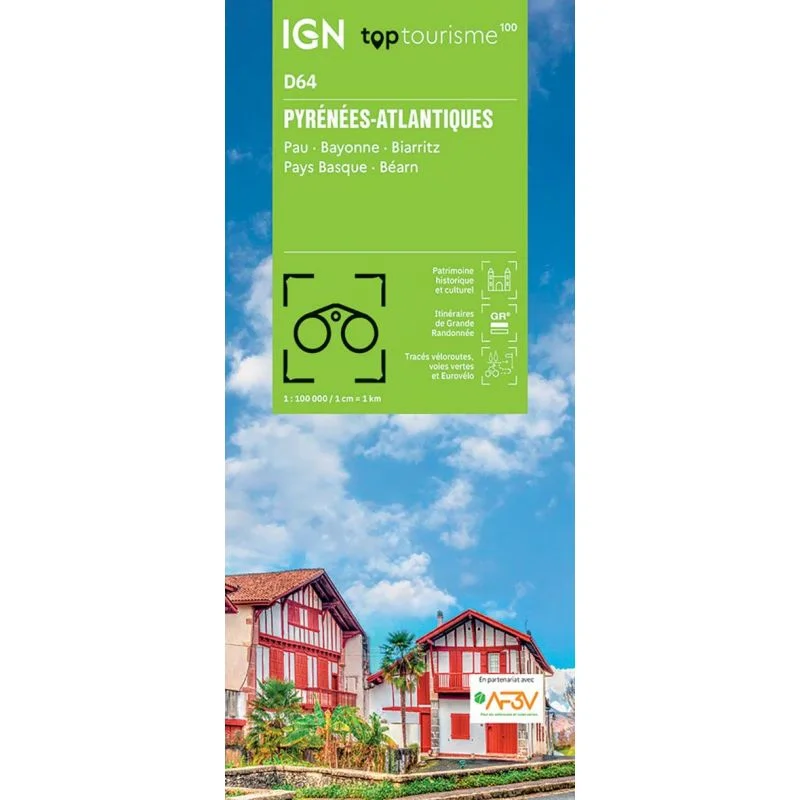 Carte IGN Pyrénées-Atlantiques TOP100D64 – TOP 100