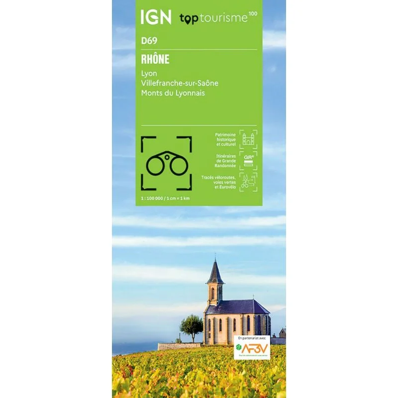 Carte IGN Rhône TOP100D69 – TOP 100