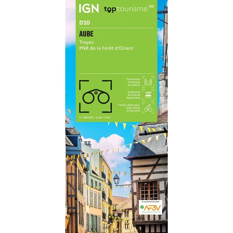 Carte IGN Aube TOP100D10 – TOP 100