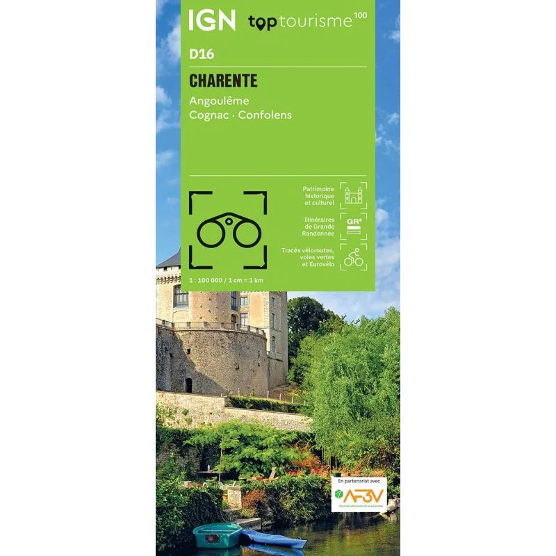 Carte IGN Charente TOP100D16 – TOP 100
