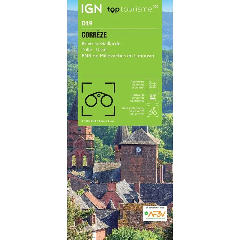 Carte IGN Corrèze TOP100D19 – TOP 100