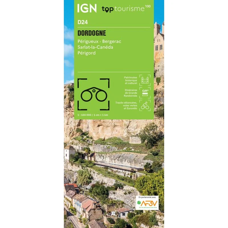 Carte IGN Dordogne TOP100D24 – TOP 100