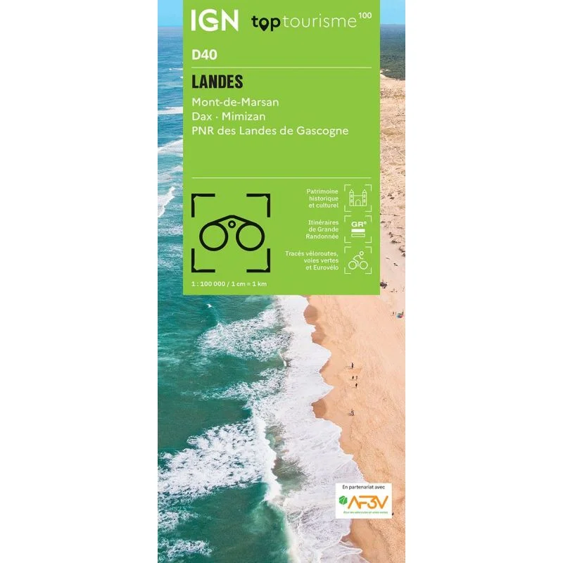 Carte IGN Landes TOP100D40 – TOP 100