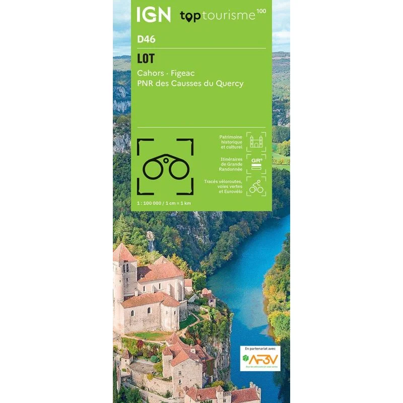 Carte IGN Lot TOP100D46 – TOP 100