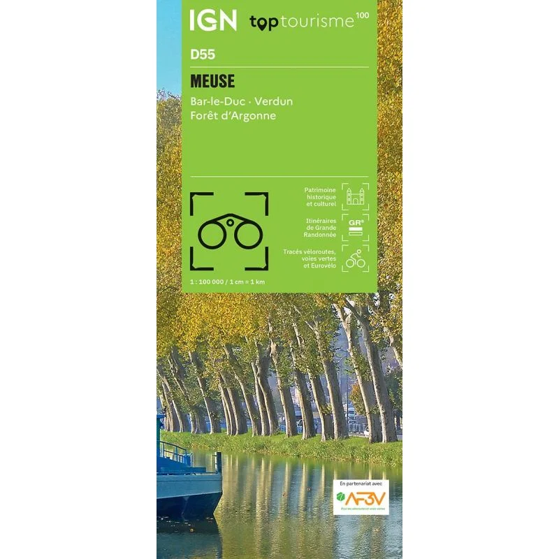 Carte IGN Meuse TOP100D55 – TOP 100