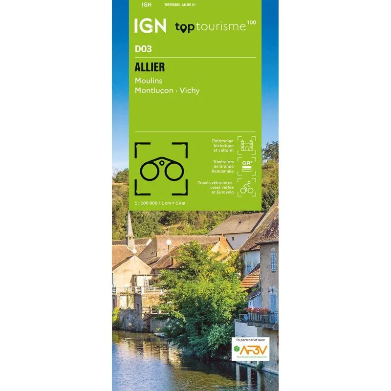 Carte IGN Allier TOP100D03 – TOP 100