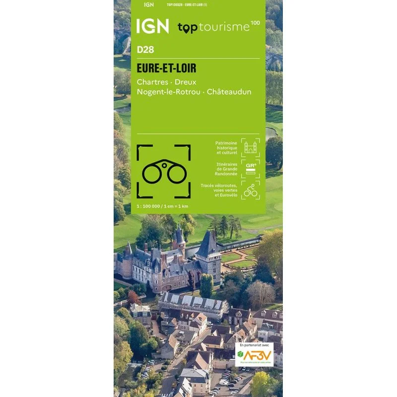 Carte IGN Eure-et-Loir TOP100D28 – TOP 100