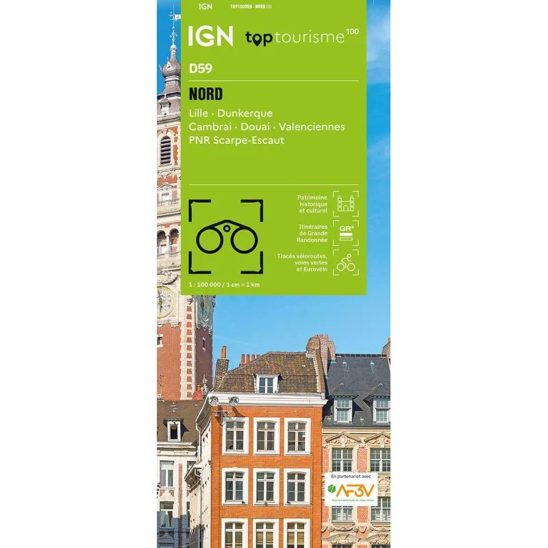 Carte IGN Nord TOP100D59 – TOP 100