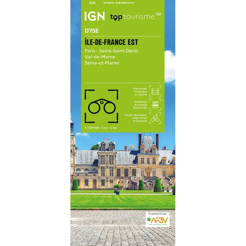 Carte IGN Ile de France Est TOP100D75E – TOP 100