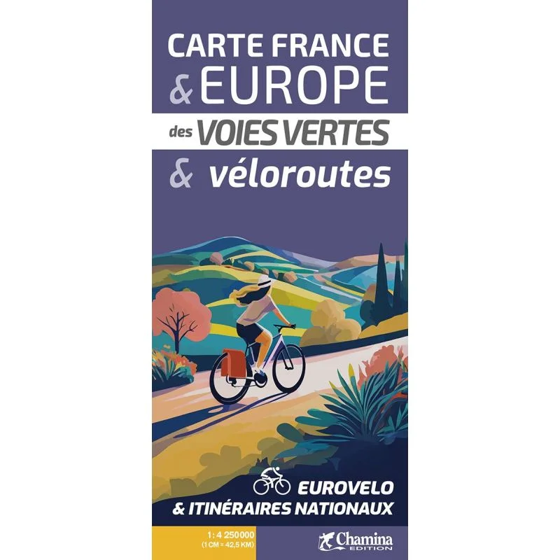 Carte France et Europe des voies vertes et véloroutes – Chamina — vue 1