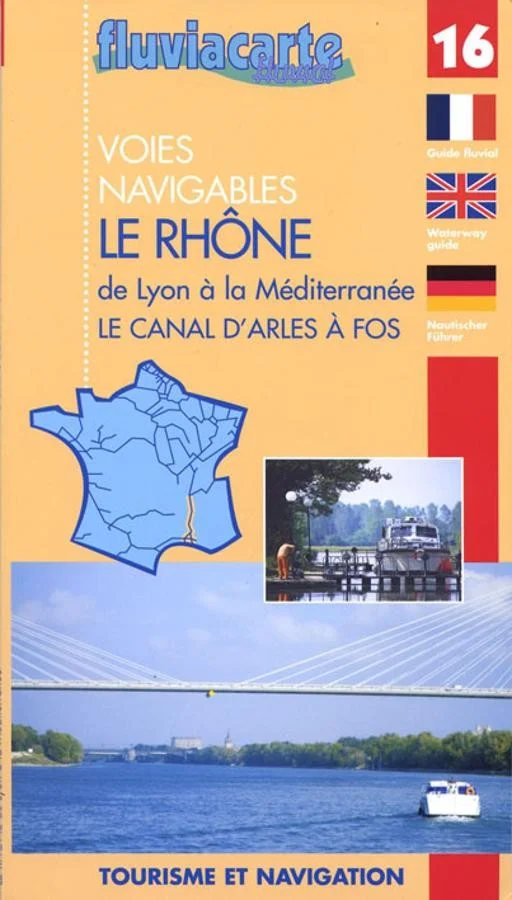 carte fluviacarte 16 - Lyon à la Méditerrannée - Canal d'Arles