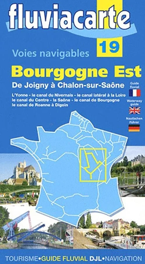 carte fluviacarte 19 - Canaux de Joigny à Chalon-sur-Saône