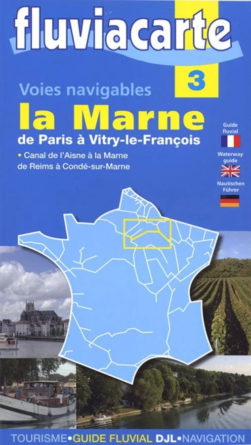 carte fluviacarte 3 - La Marne de Paris à Vitry-le-François