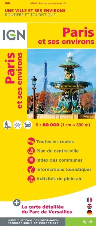 Carte IGN 88408 - Paris et Ses Environs