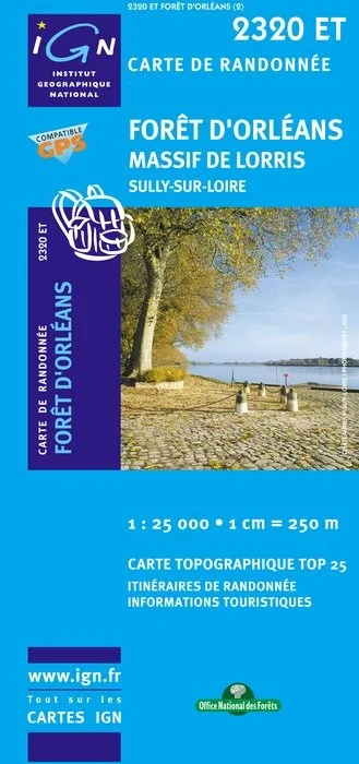 Carte IGN Forets Orleans 2320ET Série Top 25