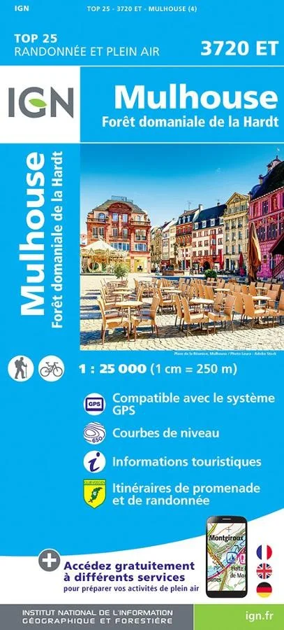Carte IGN Mulhouse 3720ET Série Top 25