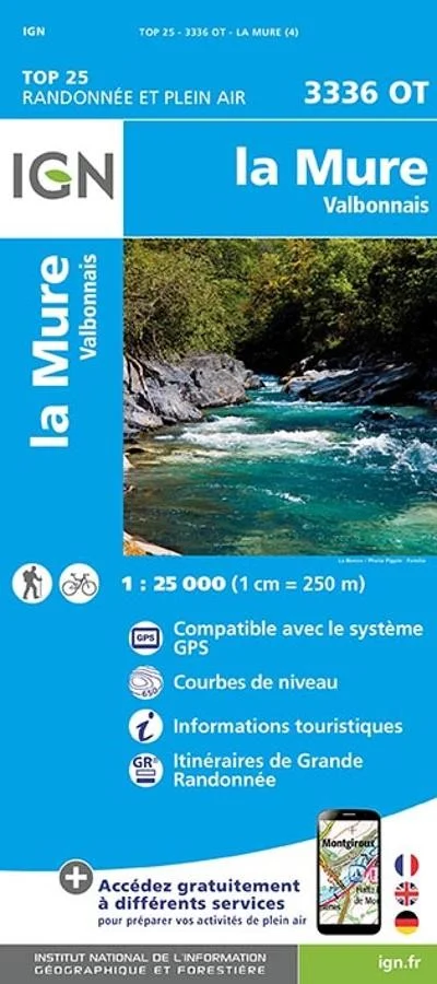 Carte IGN la Mure Valbonnais 3336OT Série Top 25