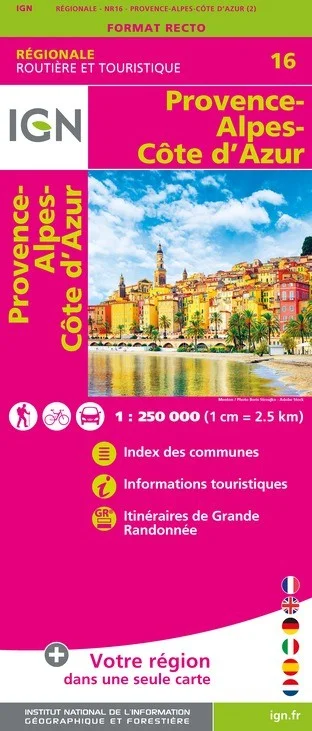 Carte IGN NR16 - Nr16 Provence-Alpes-Côte d'Azur — recto