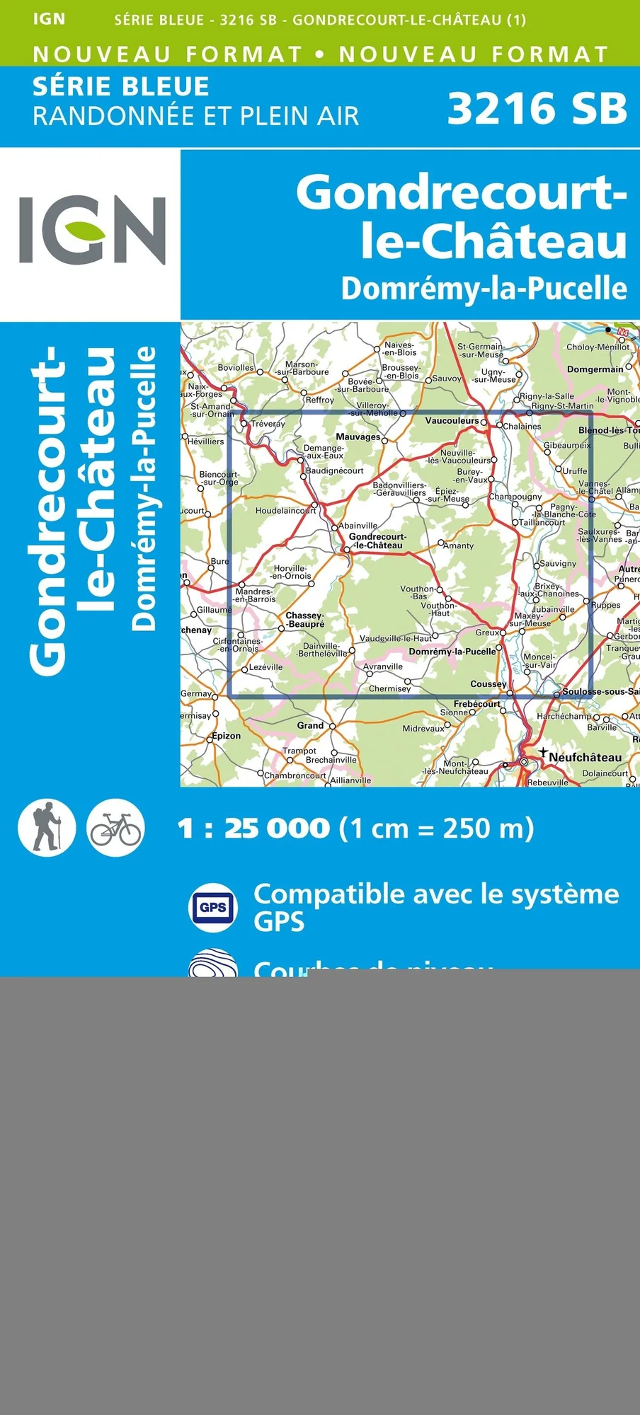 Carte Randonnée Gondrecourt le Château / Domrémy la Pucelle | Série Bleue IGN