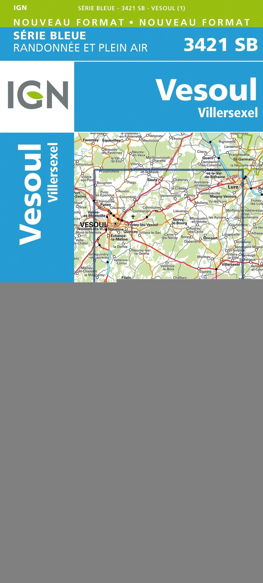 Carte Randonnée Vesoul-Villersexel | Série Bleue IGN