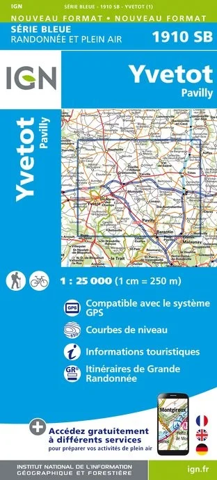 Carte Randonnée Yvetot / Pavilly | Série Bleue IGN