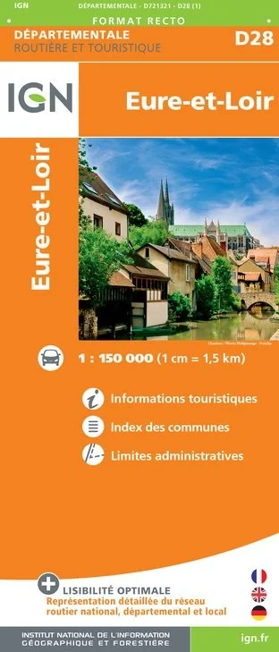 Carte Routière IGN D721321 - D28 Eure-Et-Loir