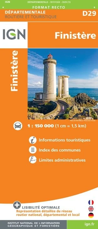 Carte Routière IGN D721322 - D29 Finistère