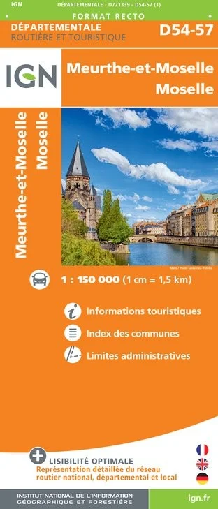 Carte Routière IGN D721339 - Meurthe-Et-Moselle Moselle