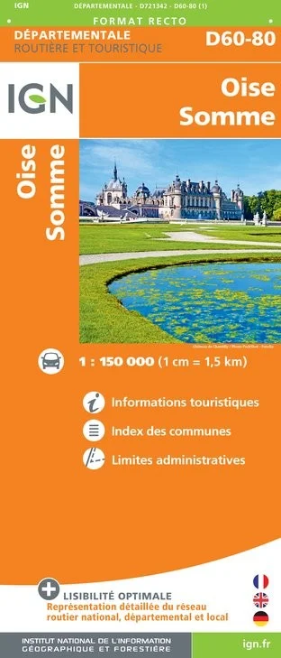 Carte Routière IGN D721342 - D60-80 Oise Somme