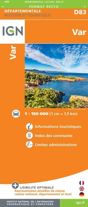Carte Routière IGN D721350 - D83 Var