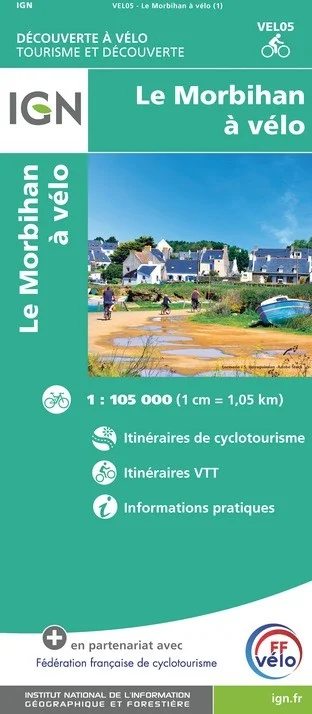 Carte Vélo Le Morbihan à Vélo IGN Cyclotourisme