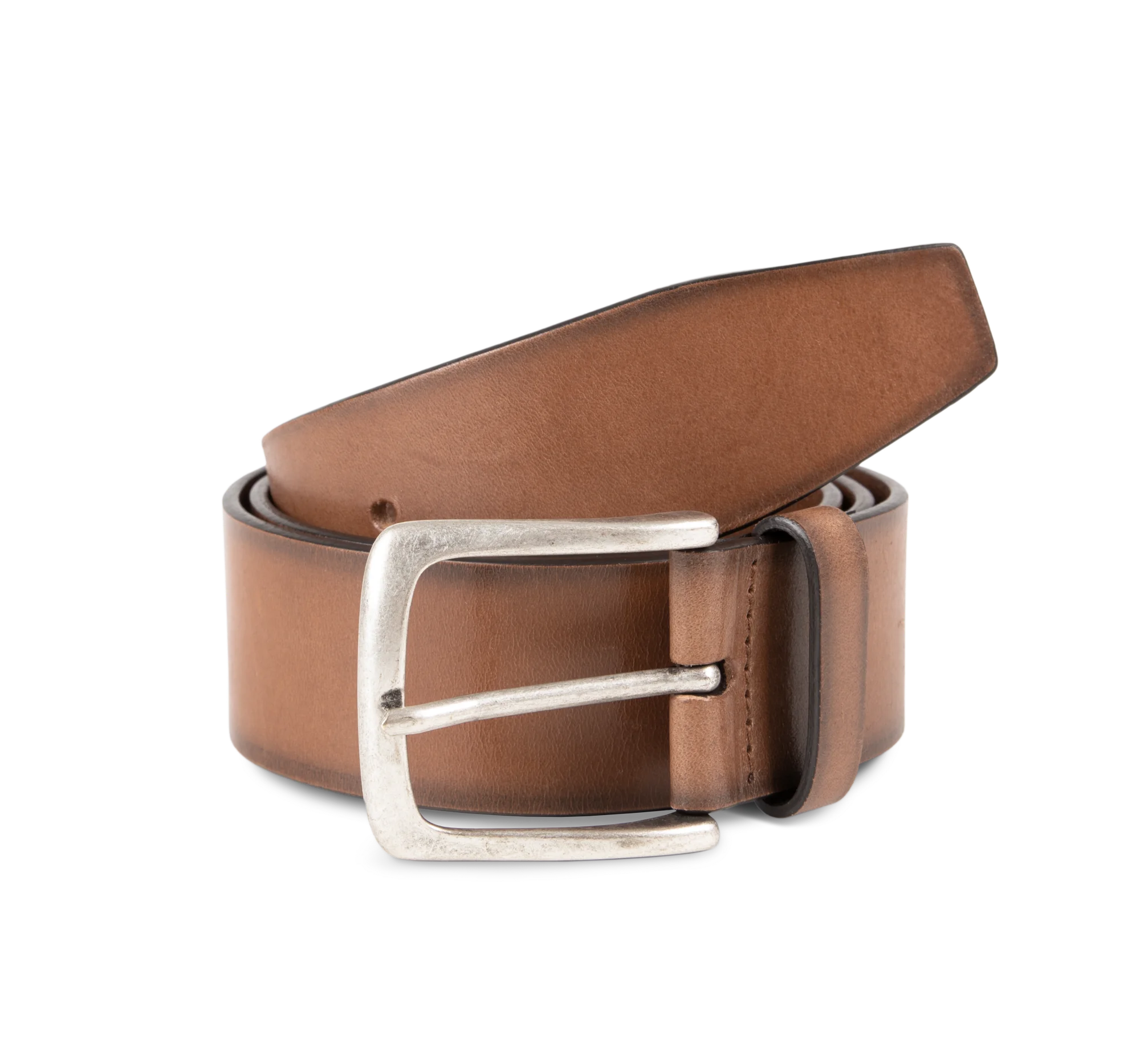 Ceinture vintage cuir homme — Dark Cognac