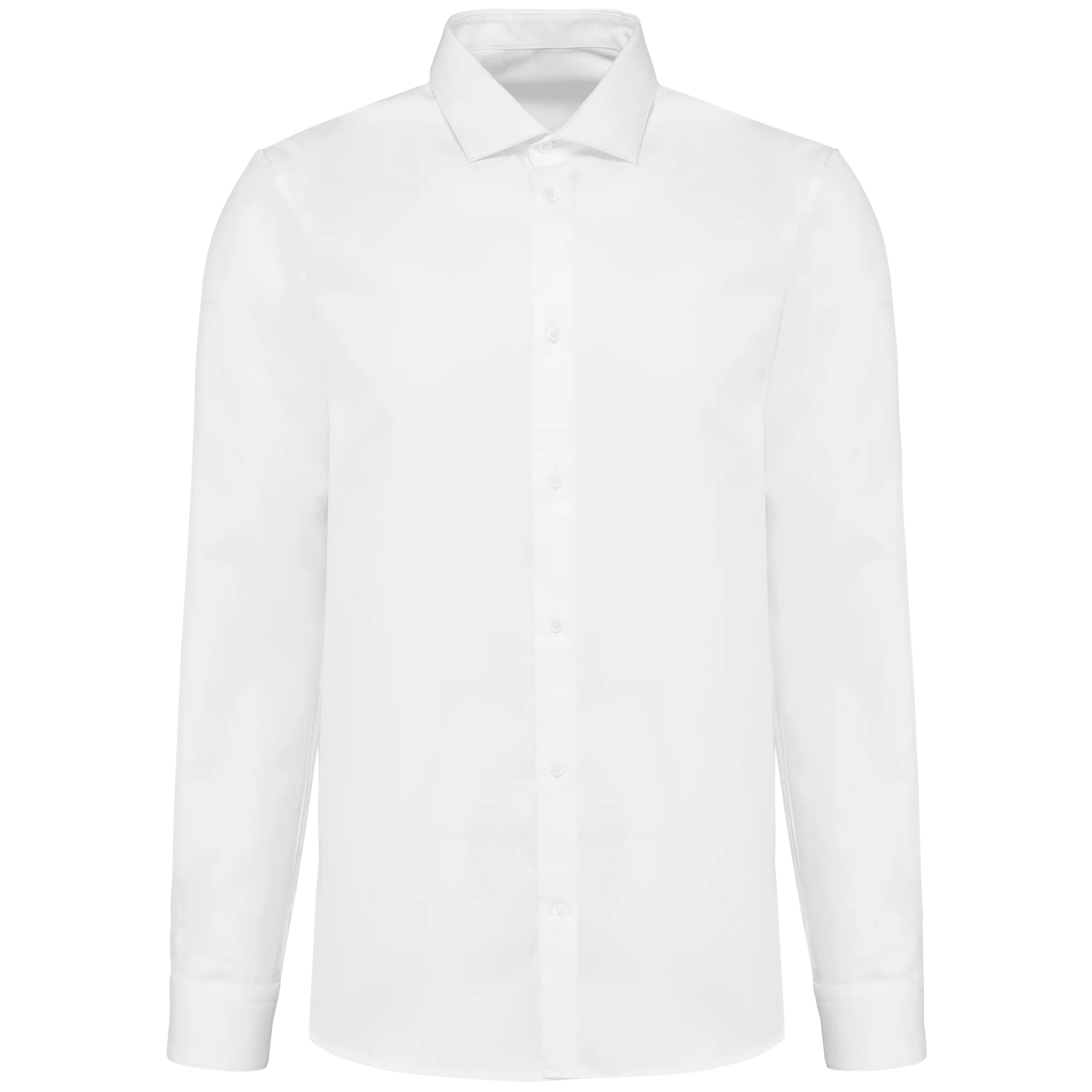 Chemise popeline manches longues homme — White