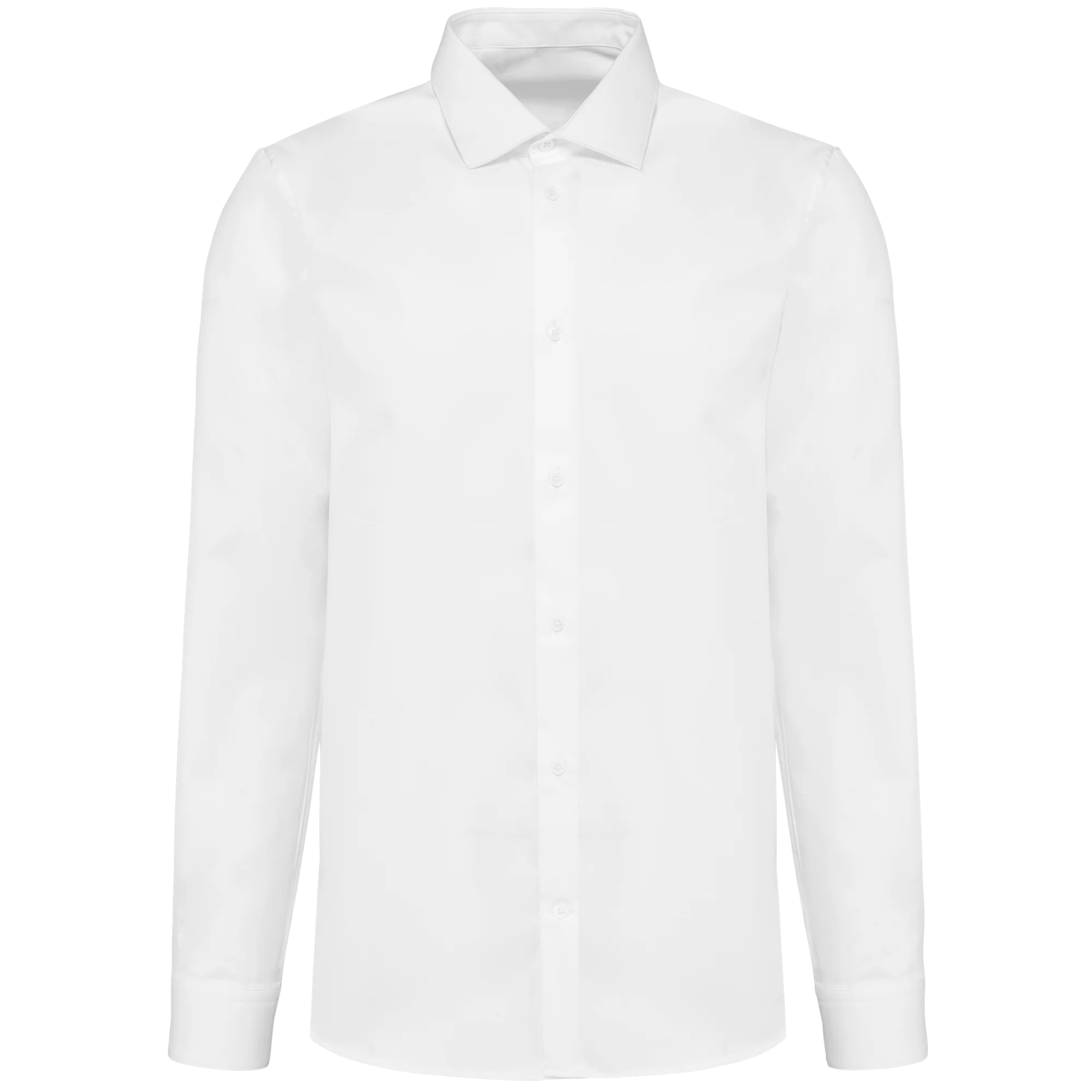 Chemise popeline manches longues homme — White