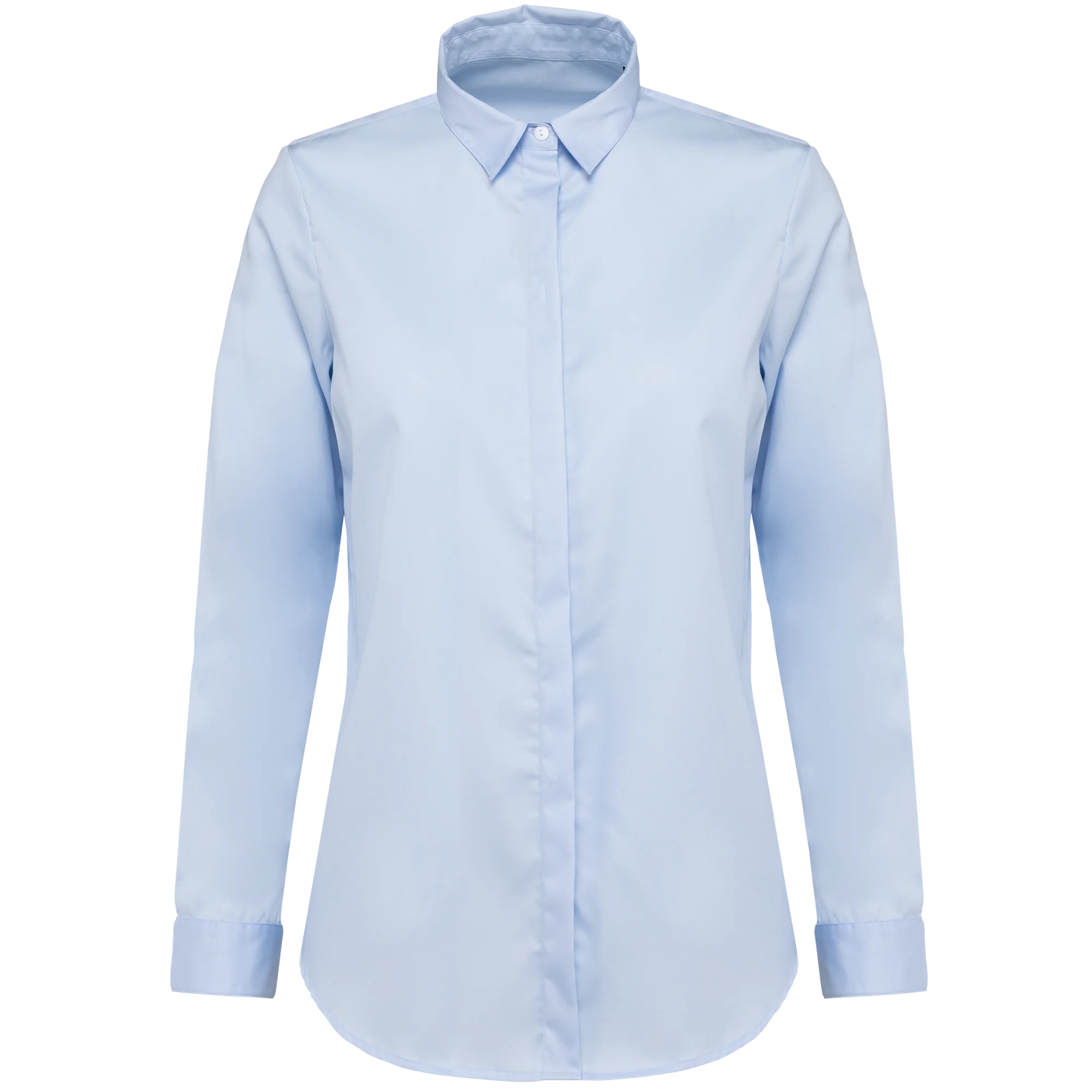 Chemise twill manches longues femme — Essential Light Blue