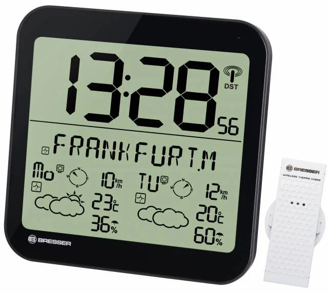 Horloge murale avec prévisions météo 4 jours - Bresser