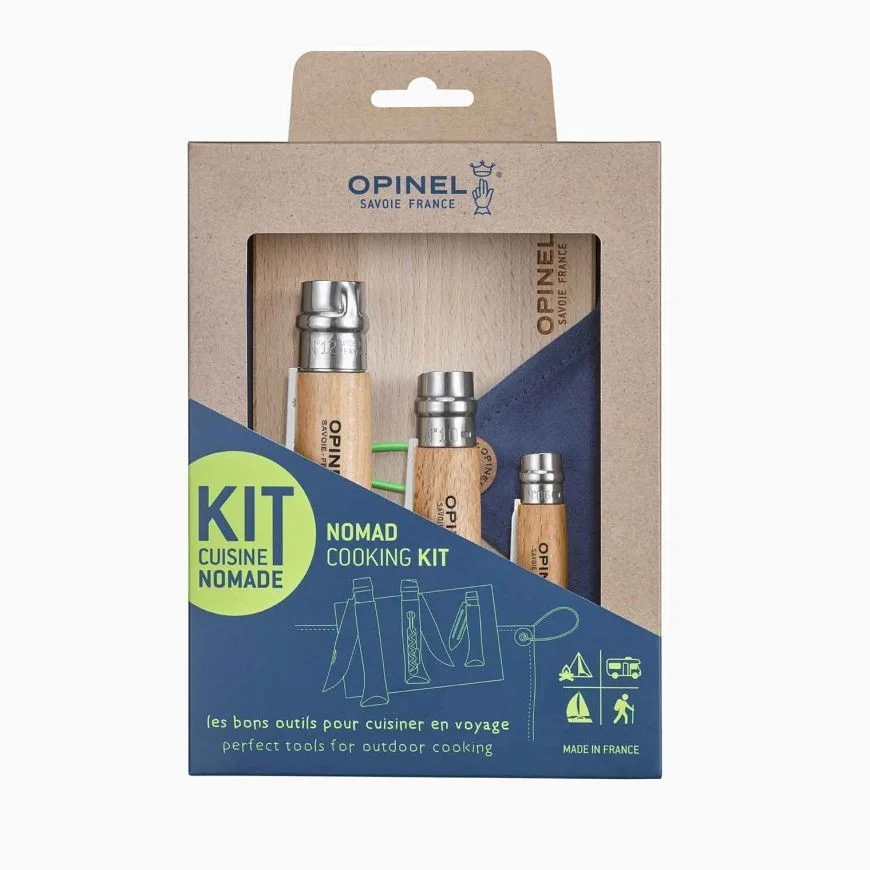 Kit de pique-nique avec 3 couteaux et planche à découper - Opinel