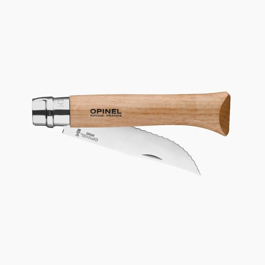 Opinel n°12 avec lame crantée en inox - idéal pour le pique-nique