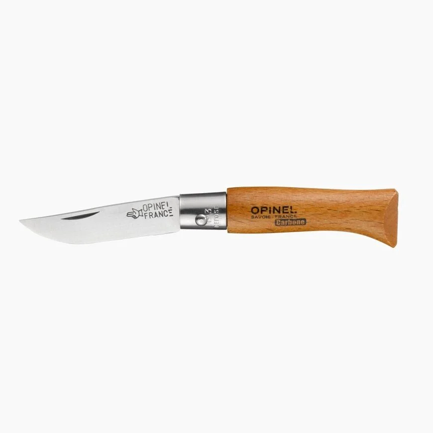 Opinel n°3 lame acier carbone - manche hêtre