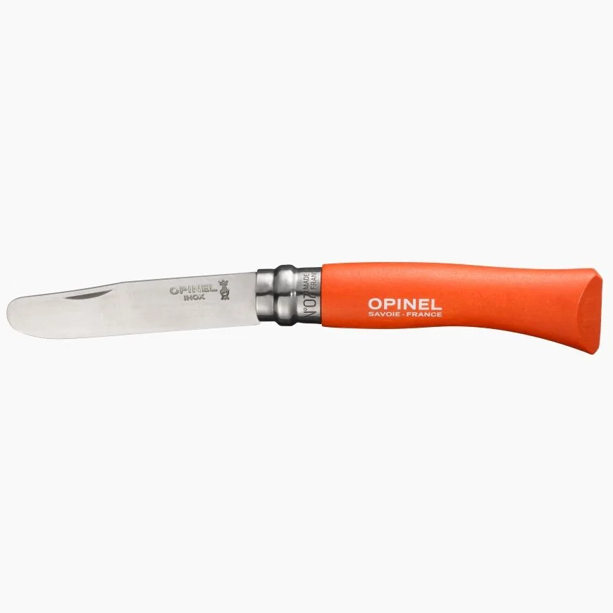 Opinel n°7 enfant - Lame à bout rond - Mandarine — vue 1