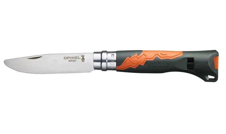 Opinel n°7 outdoor pour enfant avec bout rond - Orange