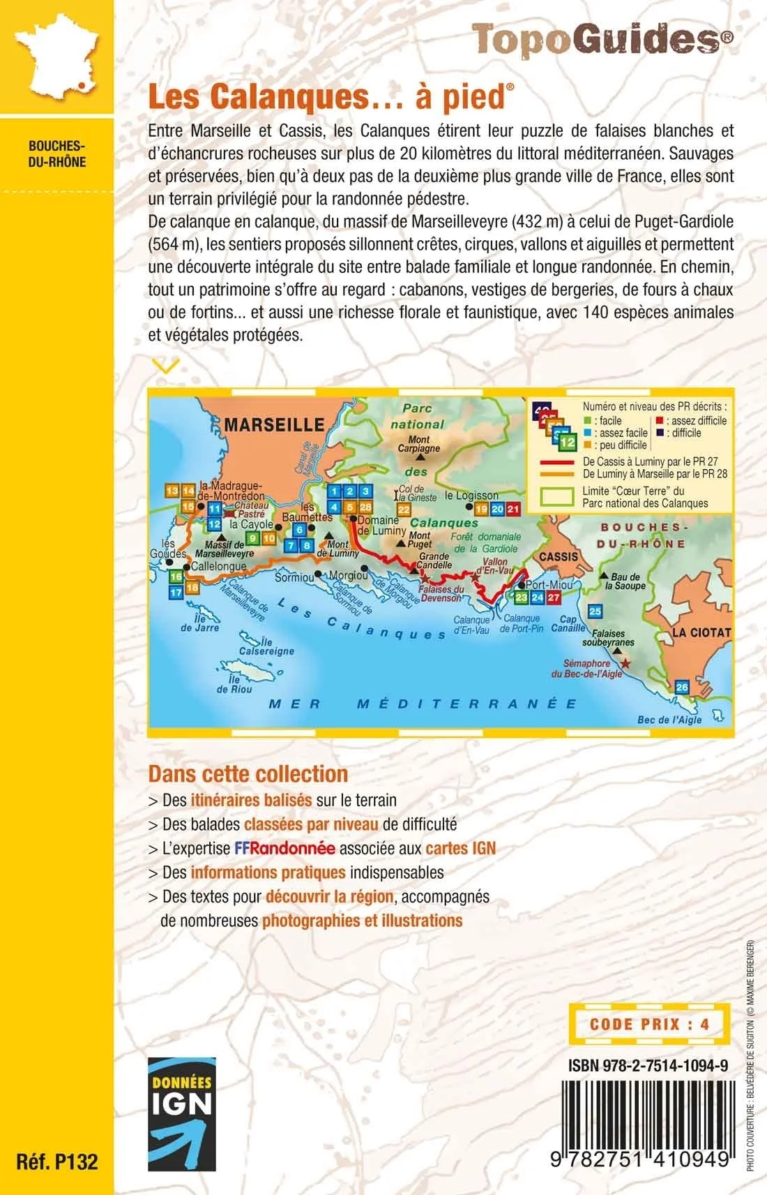 Les Calanques à pied – Topoguide FFRandonnée P132