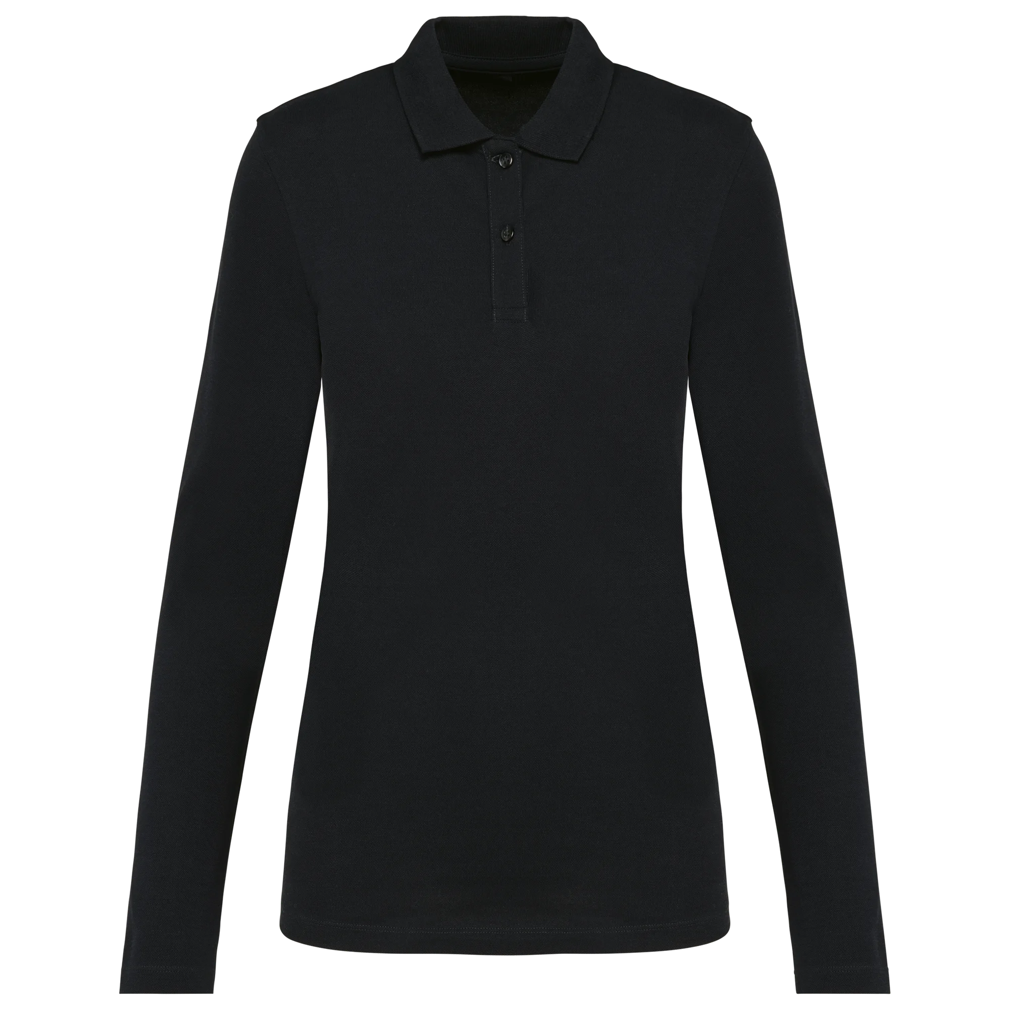 Polo Supima® manches longues femme — Black