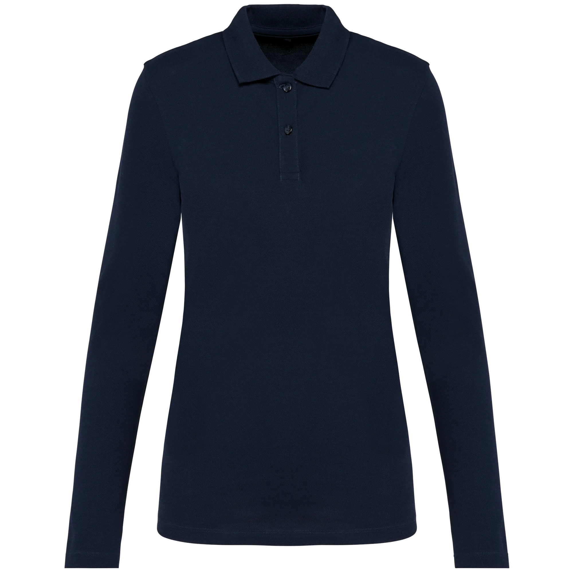 Polo Supima® manches longues femme — Deep Navy