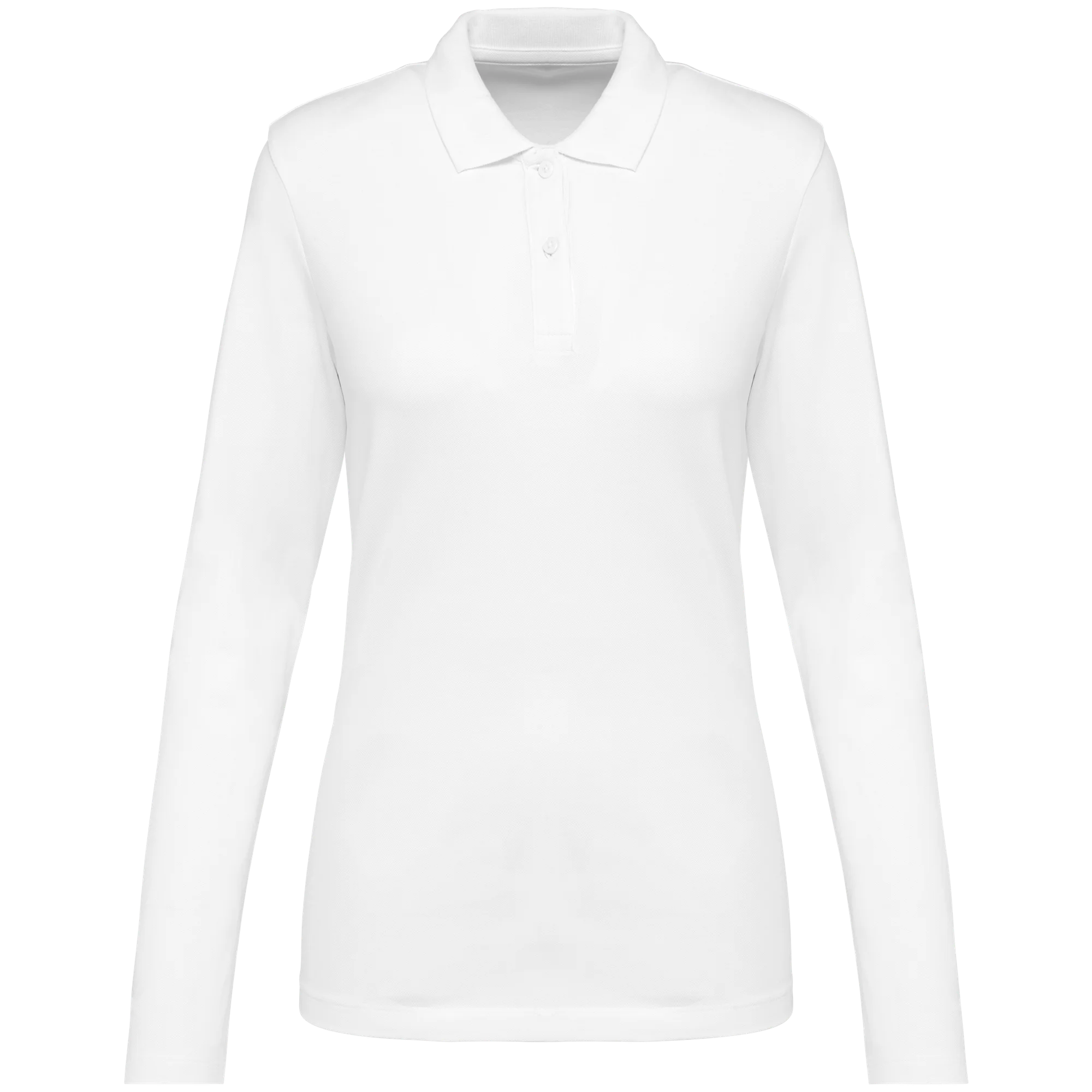 Polo Supima® manches longues femme — White