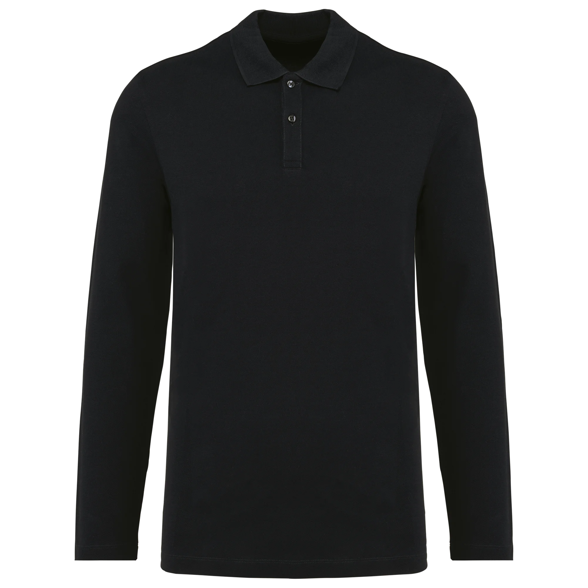 Polo Supima® manches longues homme — Black