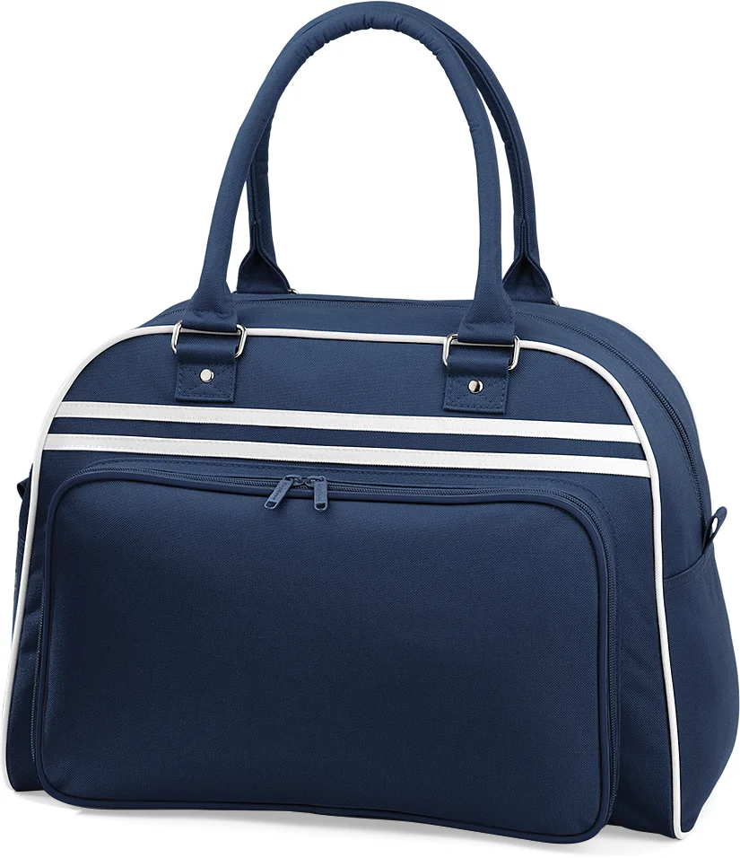 Sac Bowling Rétro — French Navy / White