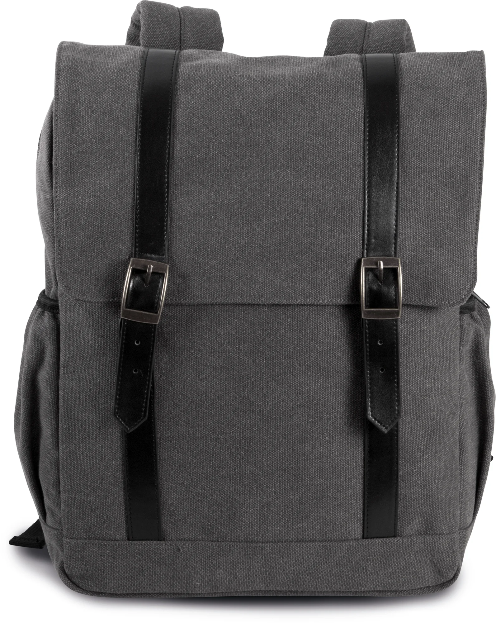 Sac à dos en toile à rabat — Washed Dark Grey